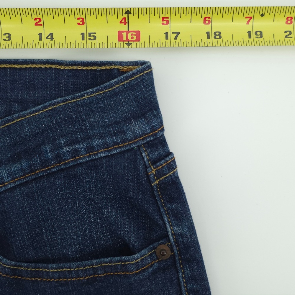 Levi's 524 Too Superlow Womens Jeans 33x31 Blue Dark Wash Y2K Bootcut - Picture 8 of 10